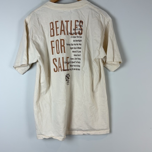 Band Tees × Vintage Vintage 90s Beatle for sale band tee Cream T-Shirt … - Picture 4 of 8